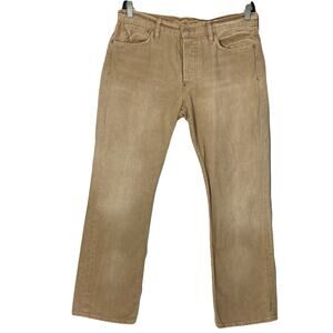 Nwot POLO RALPH LAUREN Jeans 33X30 Boot-Cut Tan, Button-Fly Pockets Cotton